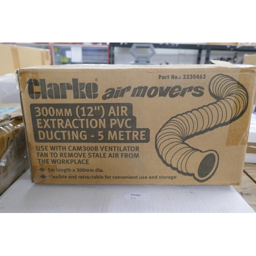 5492 - A Clarke Air Movers 300mm (12”) 5 metre air extraction PVC ducting pipe* This lot is subject to VAT