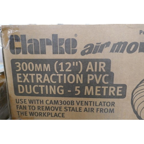 5492 - A Clarke Air Movers 300mm (12”) 5 metre air extraction PVC ducting pipe* This lot is subject to VAT