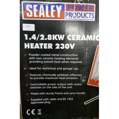 5508 - A Sealey CH2800 1.4/2.8kw 230v ceramic heater* This lot is subject to VAT