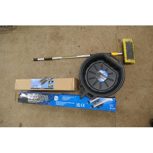 A set of Laser Low Rise car ramps, Draper drain pan, Summit Universal ...