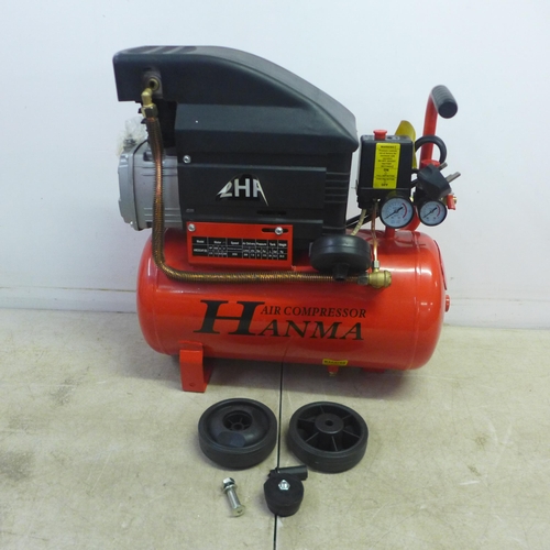 5069 - A boxed Hanma model HM2024F 24 litre 2 HP air compressor 11/0178-1* This lot is subject to VAT