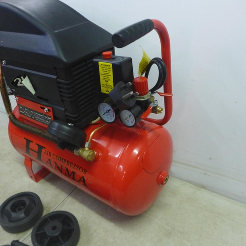 5069 - A boxed Hanma model HM2024F 24 litre 2 HP air compressor 11/0178-1* This lot is subject to VAT