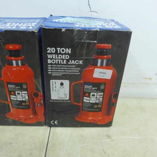 5033 - A 15 tonne welded bottle jack and a 20 tonne welded bottle jack * This lot is subject to VAT