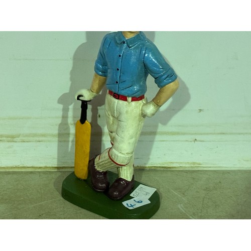 5149 - A cast metal cricket player doorstop* This lot is subject to VAT