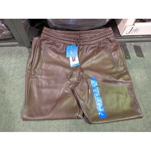 6103 - Large quantity of Hilary Radley faux leather look brown trousers, various sizes  (343) *This lot is ... 