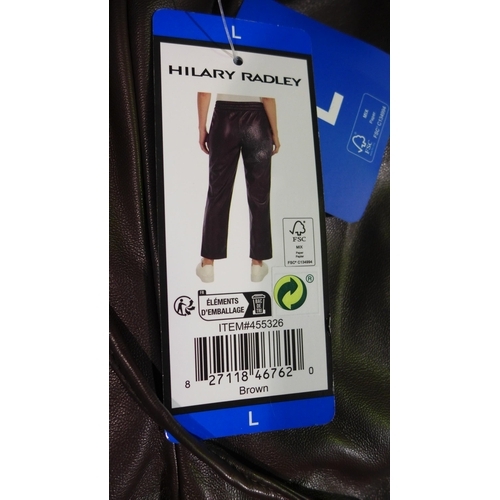 6103 - Large quantity of Hilary Radley faux leather look brown trousers, various sizes  (343) *This lot is ... 