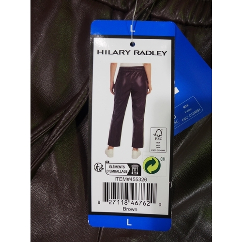 6104 - Large quantity of Hilary Radley faux leather look brown trousers, various sizes  (343) *This lot is ... 