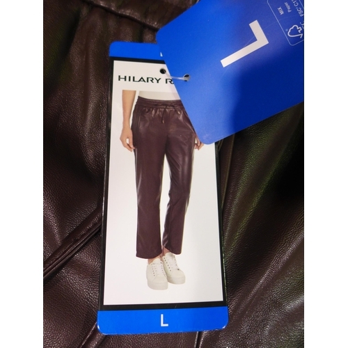 6104 - Large quantity of Hilary Radley faux leather look brown trousers, various sizes  (343) *This lot is ... 