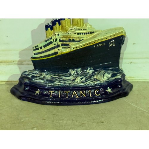 5151 - A cast metal Titanic doorstop* This lot is subject to VAT