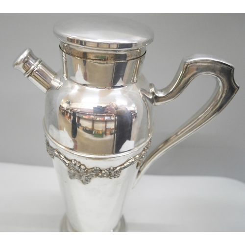 2003 - A Mappin & Webb silver plated cocktail shaker, 33cm