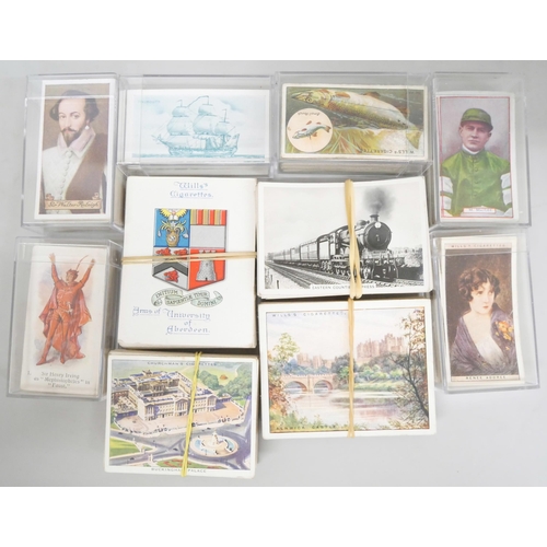 2013 - Cigarette cards; ten complete sets of cigarette cards including Wills 'Fish and Bait', G. P. Phillip... 