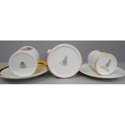 2022 - A Royal Doulton Reynard the Fox cup and saucer, a Royal Doulton jug with fox detail and a Royal Worc... 