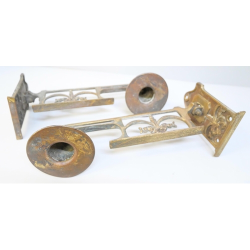 2024 - A pair of gilt metal piano sconces