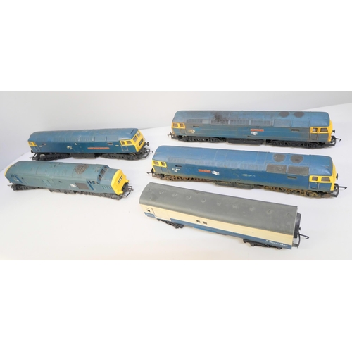 2034 - Four Hornby OO gauge locos and one Triang coach