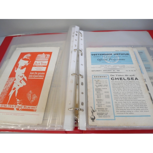 2066 - Football Memorabilia; Tottenham Hotspur 1958/9 year book and twenty home and away programmes from th... 