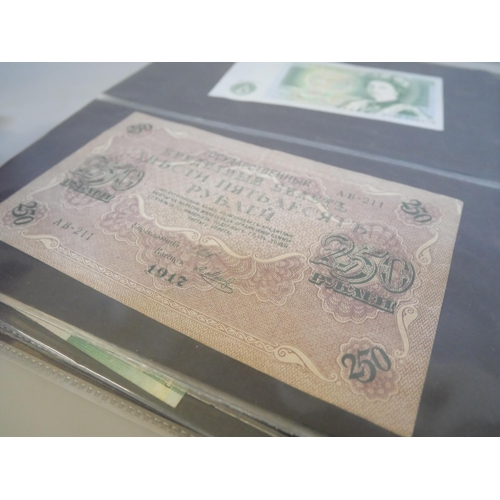 2075 - Bank notes; a collection of 40 Great Britain and world bank notes