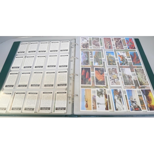 2079 - A folder of cigarette cards, confectionary and tea cards, part and full sets