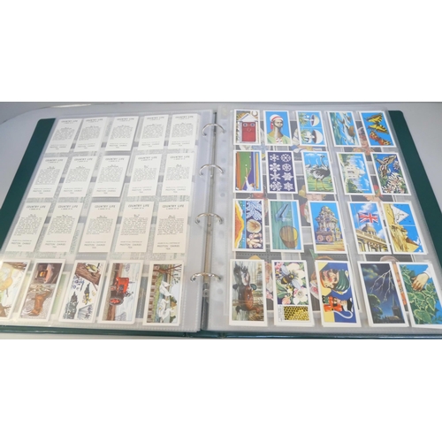 2079 - A folder of cigarette cards, confectionary and tea cards, part and full sets