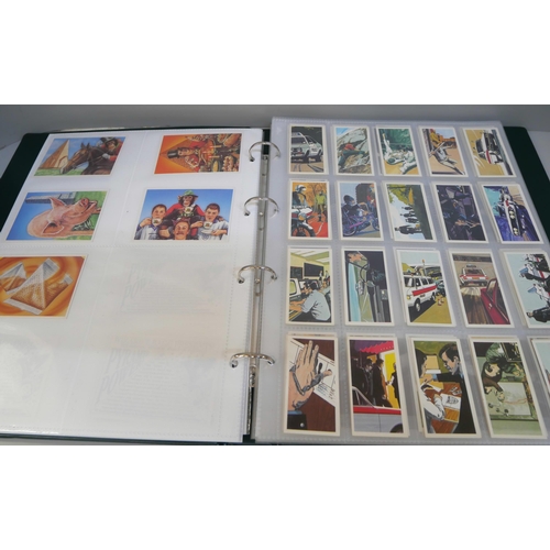 2082 - A folder of cigarette cards, confectionary and tea cards, part and full sets