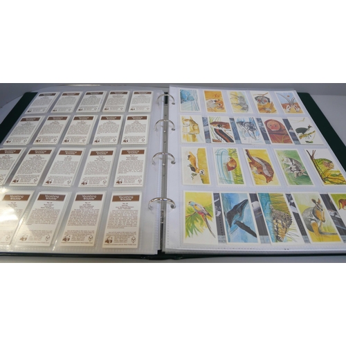 2082 - A folder of cigarette cards, confectionary and tea cards, part and full sets