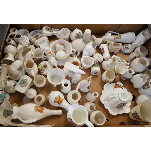 2109 - A box of assorted crested china