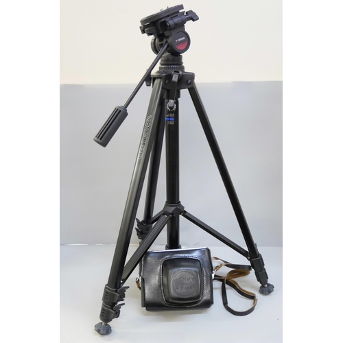 2111 - A 35mm Zenith camera with manual, (tested by vendor) and a Vanguard tripod