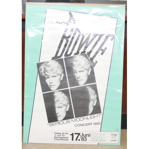 2145 - A David Bowie original concert poster, 1983, German