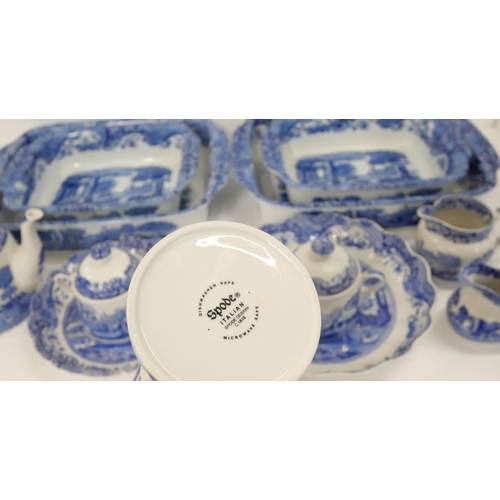 2154 - A large collection of Spode Italian tablewares and Spode Blue Tower soup bowls, side plates and bowl... 