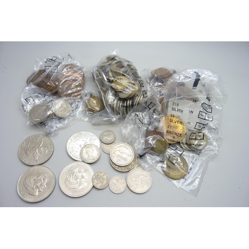 2176 - British and foreign coins including 59g of pre-1947 coins and a World War I medal to 15316 Pte N Cra... 