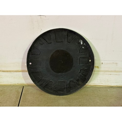 5179 - A circular cast metal BP Motor Spirit plaque* This lot is subject to VAT