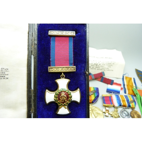 2200 - Medals; a DSO Distinguished Service Order World War I medal group with World War I trio to Lt. Col. ... 