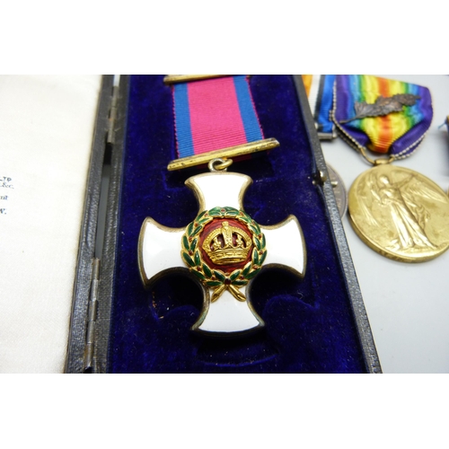 2200 - Medals; a DSO Distinguished Service Order World War I medal group with World War I trio to Lt. Col. ... 