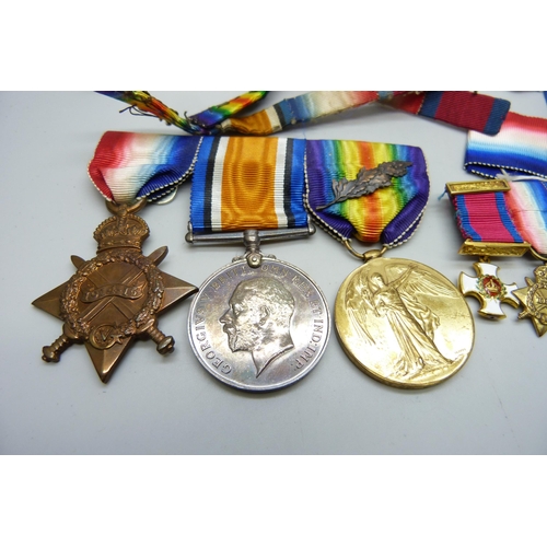 2200 - Medals; a DSO Distinguished Service Order World War I medal group with World War I trio to Lt. Col. ... 