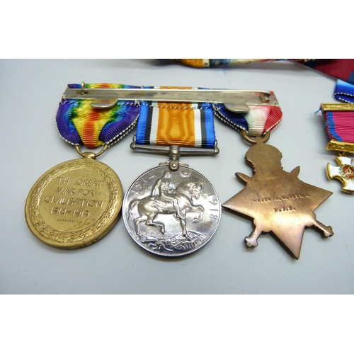 2200 - Medals; a DSO Distinguished Service Order World War I medal group with World War I trio to Lt. Col. ... 