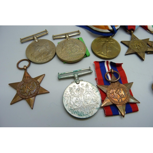 2201 - Medals; World War I medals, a pair to 206463 Dvr. A. Wait RA and a War Medal to 86025 Cpl. W. Kendal... 