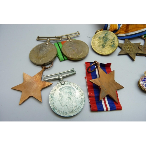 2201 - Medals; World War I medals, a pair to 206463 Dvr. A. Wait RA and a War Medal to 86025 Cpl. W. Kendal... 