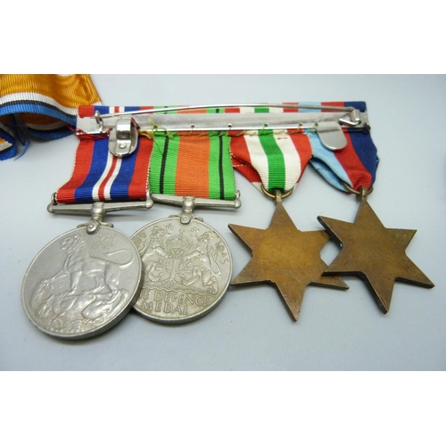 2201 - Medals; World War I medals, a pair to 206463 Dvr. A. Wait RA and a War Medal to 86025 Cpl. W. Kendal... 