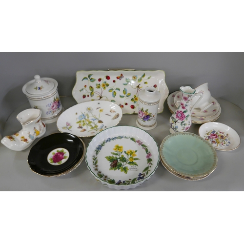 2234 - A box of mixed decorative china including Old Foley, Aynsley, Royal Worcester and Royal Albert **PLE... 