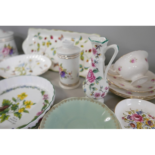 2234 - A box of mixed decorative china including Old Foley, Aynsley, Royal Worcester and Royal Albert **PLE... 