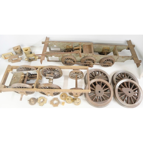 2246 - Two 3½ gauge line steam train parts, Chassis-eez castings and wheels  **PLEASE NOTE THIS LOT IS NOT ... 