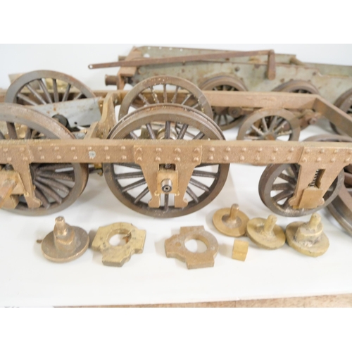 2246 - Two 3½ gauge line steam train parts, Chassis-eez castings and wheels  **PLEASE NOTE THIS LOT IS NOT ... 