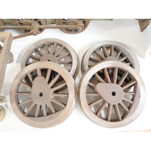 2246 - Two 3½ gauge line steam train parts, Chassis-eez castings and wheels  **PLEASE NOTE THIS LOT IS NOT ... 