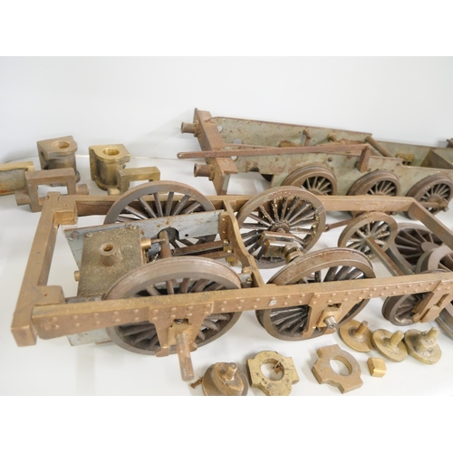 2246 - Two 3½ gauge line steam train parts, Chassis-eez castings and wheels  **PLEASE NOTE THIS LOT IS NOT ... 