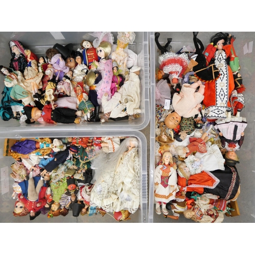 2252 - A large collection of fashion and costume dolls in three boxes  **PLEASE NOTE THIS LOT IS NOT ELIGIB... 