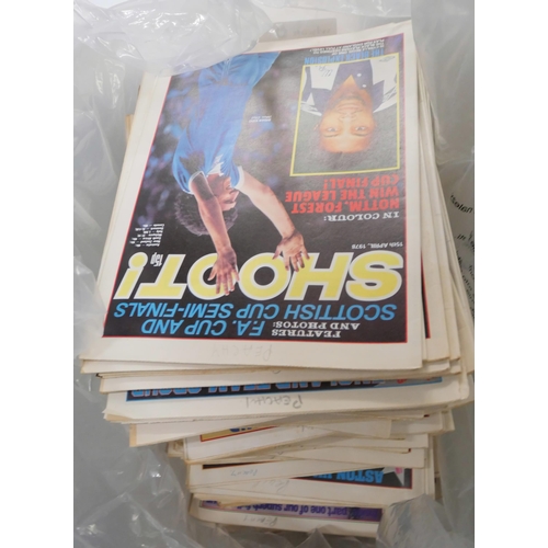 2283 - Two boxes of Shoot magazines from 1970s and 1980s