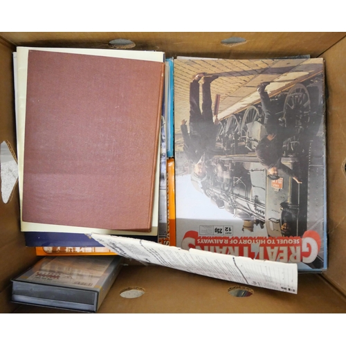 2285 - A box of various railway books band magazines and VHS cassettes **PLEASE NOTE THIS LOT IS NOT ELIGIB... 