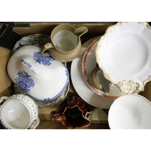 2287 - A box of Copeland & Garrett and Copeland Spode china, Geoffrey Fisk collection including a butchers ... 