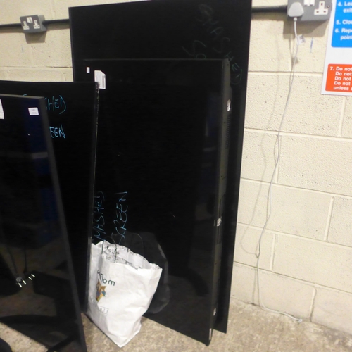 6294 - Seven Damaged TVs and a Bag Containing Stand Parts   (343-184,185,186) *This lot is subject to Vat