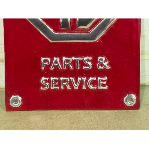 5192 - A metal MG parts and service sign* This lot is subject to VAT