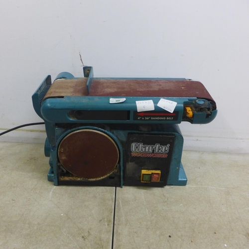 5054B - A Clarke Woodworker CS46E belt and disk sander